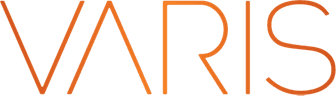 Orange VARIS logo with modern, thin typography.